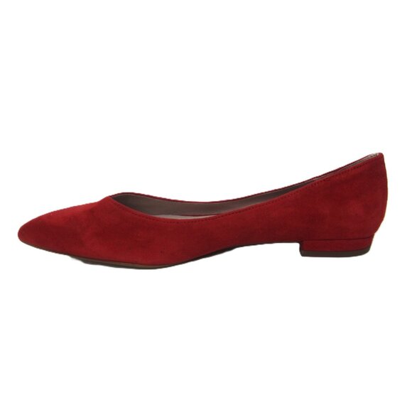 NEW Steven by Steve Madden Size 8 Red Suede Leather Pointy Toe Flats Slip On - Picture 3 of 10